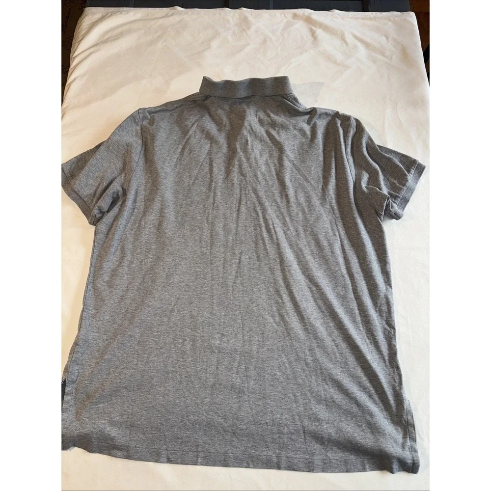 Polo Ralph Lauren Mens XL Classic Fit‎ Gray Polo Shirt Navy Pony Logo